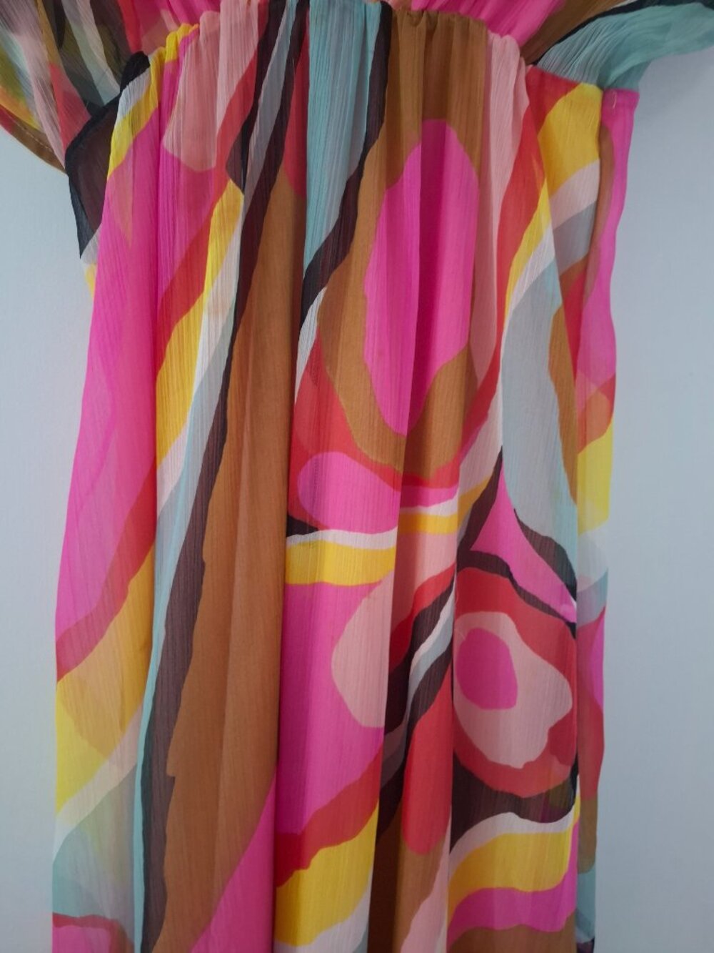 Beautiful H&M Geometric Print Maxi Dress Size 10 - Picture 4 of 9